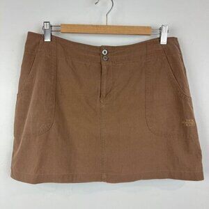 The North Face TNF Women's Size 10 Brown Button Fly Skirt Skort Outdoors Mini
